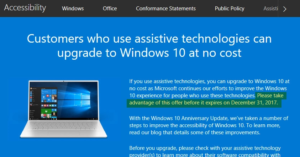 Microsoft announces the end of Windows 10 free upgrades