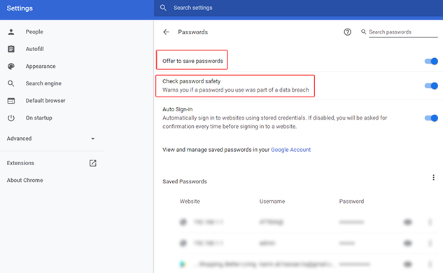 How to activate Chrome Password Verifier